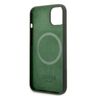Guess GUHMP13MSBPLA iPhone 13 / 14 / 15 6.1" zielony/khaki hard case Silicone Logo Plate MagSafe na NearMe.pl