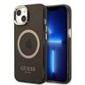 Guess GUHMP13MHTCMK iPhone 13 / 14 / 15 6.1" czarny/black hard case Gold Outline Translucent MagSafe na NearMe.pl