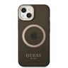 Guess GUHMP13MHTCMK iPhone 13 / 14 / 15 6.1" czarny/black hard case Gold Outline Translucent MagSafe na NearMe.pl