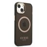 Guess GUHMP13MHTCMK iPhone 13 / 14 / 15 6.1" czarny/black hard case Gold Outline Translucent MagSafe na NearMe.pl