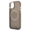 Guess GUHMP13MHTCMK iPhone 13 / 14 / 15 6.1" czarny/black hard case Gold Outline Translucent MagSafe na NearMe.pl