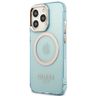 Guess GUHMP13LHTCMB iPhone 13 Pro / 13 6,1" niebieski/blue hard case Gold Outline Translucent MagSafe na NearMe.pl