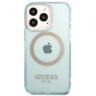 Guess GUHMP13XHTCMB iPhone 13 Pro Max6,7" niebieski/blue hard case Gold Outline Translucent MagSafe na NearMe.pl