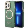 Guess GUHMP13LHTCMA iPhone 13 Pro / 13 6,1" zielony/khaki hard case Gold Outline Translucent MagSafe na NearMe.pl
