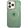 Guess GUHMP13LHTCMA iPhone 13 Pro / 13 6,1" zielony/khaki hard case Gold Outline Translucent MagSafe na NearMe.pl