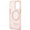 Guess GUHMP13LHTCMP iPhone 13 Pro / 13 6,1" różowy/pink hard case Gold Outline Translucent MagSafe na NearMe.pl