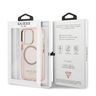 Guess GUHMP13XHTCMP iPhone 13 Pro Max 6,7" różowy/pink hard case Gold Outline Translucent MagSafe na NearMe.pl