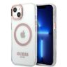 Guess GUHMP13MHTRMP iPhone 13 / 14 / 15 6.1" różowy/pink hard case Metal Outline Magsafe na NearMe.pl