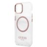 Guess GUHMP13MHTRMP iPhone 13 / 14 / 15 6.1" różowy/pink hard case Metal Outline Magsafe na NearMe.pl