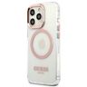 Guess GUHMP13LHTRMP iPhone 13 Pro / 13 6,1" różowy/pink hard case Metal Outline Magsafe na NearMe.pl