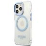 Guess GUHMP13LHTRMB iPhone 13 Pro / 13 6,1" niebieski/blue hard case Metal Outline Magsafe na NearMe.pl