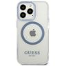 Guess GUHMP13LHTRMB iPhone 13 Pro / 13 6,1" niebieski/blue hard case Metal Outline Magsafe na NearMe.pl