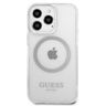 Guess GUHMP13LHTRMS iPhone 13 Pro / 13 6,1" srebrny/silver hard case Metal Outline Magsafe na NearMe.pl