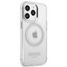 Guess GUHMP13LHTRMS iPhone 13 Pro / 13 6,1" srebrny/silver hard case Metal Outline Magsafe na NearMe.pl