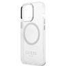 Guess GUHMP13LHTRMS iPhone 13 Pro / 13 6,1" srebrny/silver hard case Metal Outline Magsafe na NearMe.pl
