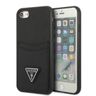 Guess GUHCI8PSATPK iPhone 7/8 SE 2020 / SE 2022 hardcase czarny/black hardcase Saffiano Triangle Logo Cardslot na NearMe.pl