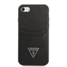 Guess GUHCI8PSATPK iPhone 7/8 SE 2020 / SE 2022 hardcase czarny/black hardcase Saffiano Triangle Logo Cardslot na NearMe.pl