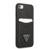 Guess GUHCI8PSATPK iPhone 7/8 SE 2020 / SE 2022 hardcase czarny/black hardcase Saffiano Triangle Logo Cardslot na NearMe.pl