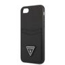 Guess GUHCI8PSATPK iPhone 7/8 SE 2020 / SE 2022 hardcase czarny/black hardcase Saffiano Triangle Logo Cardslot na NearMe.pl