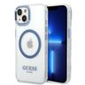 Guess GUHMP14MHTRMB iPhone 14 Plus / 15 Plus 6.7" niebieski/blue hard case Metal Outline Magsafe na NearMe.pl