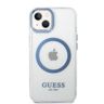 Guess GUHMP14MHTRMB iPhone 14 Plus / 15 Plus 6.7" niebieski/blue hard case Metal Outline Magsafe na NearMe.pl