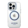 Guess GUHMP14LHTRMB iPhone 14 Pro 6,1" niebieski/blue hard case Metal Outline Magsafe na NearMe.pl