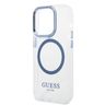 Guess GUHMP14LHTRMB iPhone 14 Pro 6,1" niebieski/blue hard case Metal Outline Magsafe na NearMe.pl