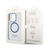Guess GUHMP14LHTRMB iPhone 14 Pro 6,1" niebieski/blue hard case Metal Outline Magsafe na NearMe.pl