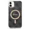 Zestaw Guess GUBPN61H4EACSK Case+Charger iPhone 11 6,1" czarny/black hard case 4G Print MagSafe na NearMe.pl