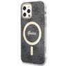 Zestaw Guess GUBPP12MH4EACSK Case+ Charger iPhone 12/12 Pro czarny/black hard case 4G Print MagSafe na NearMe.pl