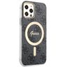 Zestaw Guess GUBPP12MH4EACSK Case+ Charger iPhone 12/12 Pro czarny/black hard case 4G Print MagSafe na NearMe.pl