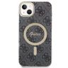 Zestaw Guess GUBPP14SH4EACSK Case+ Charger iPhone 14 / 15 / 13 6,1" czarny/black hard case 4G Print MagSafe na NearMe.pl