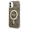 Zestaw Guess GUBPN61H4EACSW Case+Charger iPhone 11 6,1" brązowy/brown hard case 4G Print MagSafe na NearMe.pl