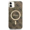 Zestaw Guess GUBPN61H4EACSW Case+Charger iPhone 11 6,1" brązowy/brown hard case 4G Print MagSafe na NearMe.pl