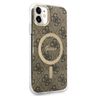 Zestaw Guess GUBPN61H4EACSW Case+Charger iPhone 11 6,1" brązowy/brown hard case 4G Print MagSafe na NearMe.pl