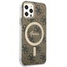 Zestaw Guess GUBPP12MH4EACSW Case+ Charger iPhone 12/12 Pro brązowy/brown hard case 4G Print MagSafe na NearMe.pl