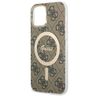 Zestaw Guess GUBPP12MH4EACSW Case+ Charger iPhone 12/12 Pro brązowy/brown hard case 4G Print MagSafe na NearMe.pl