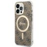 Zestaw Guess GUBPP13LH4EACSW Case+ Charger iPhone 13 Pro brązowy/brown hard case 4G Print MagSafe na NearMe.pl