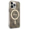 Zestaw Guess GUBPP13LH4EACSW Case+ Charger iPhone 13 Pro brązowy/brown hard case 4G Print MagSafe na NearMe.pl