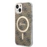 Zestaw Guess GUBPP14SH4EACSW Case+ Charger iPhone 14 / 15 / 13 6,1" brązowy/brown hard case 4G Print MagSafe na NearMe.pl