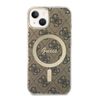 Zestaw Guess GUBPP14MH4EACSW Case+ Charger iPhone 14 Plus / 15 Plus 6.7" brązowy/brown hard case 4G Print MagSafe na NearMe.pl