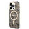 Zestaw Guess GUBPP14LH4EACSW Case+Charger iPhone 14 Pro 6,1" brązowy/brown hard case 4G Print MagSafe na NearMe.pl