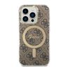 Zestaw Guess GUBPP14LH4EACSW Case+Charger iPhone 14 Pro 6,1" brązowy/brown hard case 4G Print MagSafe na NearMe.pl