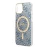 Zestaw Guess GUBPP14SH4EACSB Case+ Charger iPhone 14 / 15 / 13 6,1" niebieski/blue hard case 4G Print MagSafe na NearMe.pl