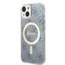 Zestaw Guess GUBPP14MH4EACSB Case+ Charger iPhone 14 Plus / 15 Plus 6.7" niebieski/blue hard case 4G Print MagSafe na NearMe.pl
