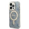 Zestaw Guess GUBPP14XH4EACSB Case+ Charger iPhone 14 Pro Max 6,7" niebieski/blue hard case 4G Print MagSafe na NearMe.pl
