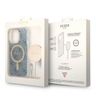 Zestaw Guess GUBPP14XH4EACSB Case+ Charger iPhone 14 Pro Max 6,7" niebieski/blue hard case 4G Print MagSafe na NearMe.pl