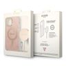 Zestaw Guess GUBPP12MH4EACSP Case+ Charger iPhone 12/12 Pro różowy/pink hard case 4G Print MagSafe na NearMe.pl