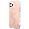 Zestaw Guess GUBPP12MH4EACSP Case+ Charger iPhone 12/12 Pro różowy/pink hard case 4G Print MagSafe na NearMe.pl