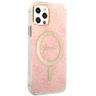 Zestaw Guess GUBPP12MH4EACSP Case+ Charger iPhone 12/12 Pro różowy/pink hard case 4G Print MagSafe na NearMe.pl